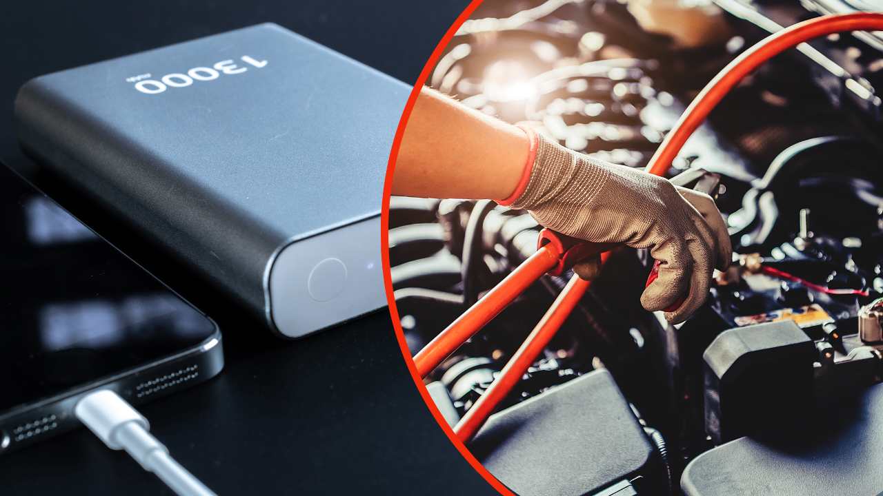Batteria auto scarica, il trucchetto del powerbank incredibile quel